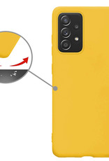 Nomfy Hoesje Geschikt voor Samsung A23 Hoesje Siliconen Cover Case Met Screenprotector - Hoes Geschikt voor Samsung Galaxy A23 Hoes Back Case - Geel