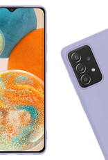 Nomfy Hoesje Geschikt voor Samsung A23 Hoesje Siliconen Cover Case Met Screenprotector - Hoes Geschikt voor Samsung Galaxy A23 Hoes Back Case - Lila