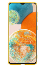 Nomfy Hoesje Geschikt voor Samsung A23 Hoesje Siliconen Cover Case Met 2x Screenprotector - Hoes Geschikt voor Samsung Galaxy A23 Hoes Back Case - Geel