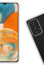 Nomfy Hoesje Geschikt voor Samsung A23 Hoesje Siliconen Cover Case Met 2x Screenprotector - Hoes Geschikt voor Samsung Galaxy A23 Hoes Back Case - Transparant