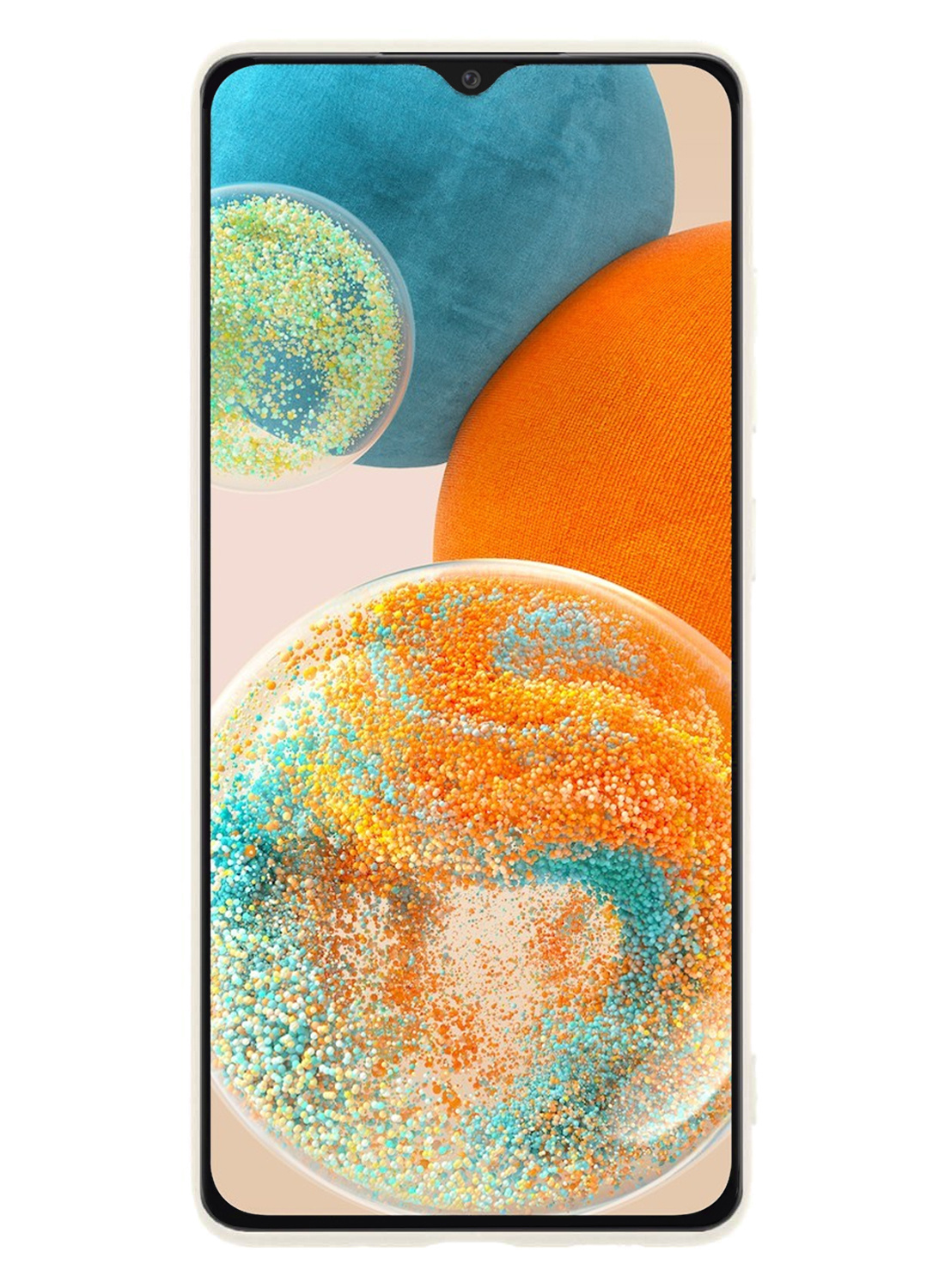 Nomfy Hoesje Geschikt voor Samsung A23 Hoesje Siliconen Cover Case Met 2x Screenprotector - Hoes Geschikt voor Samsung Galaxy A23 Hoes Back Case - Wit