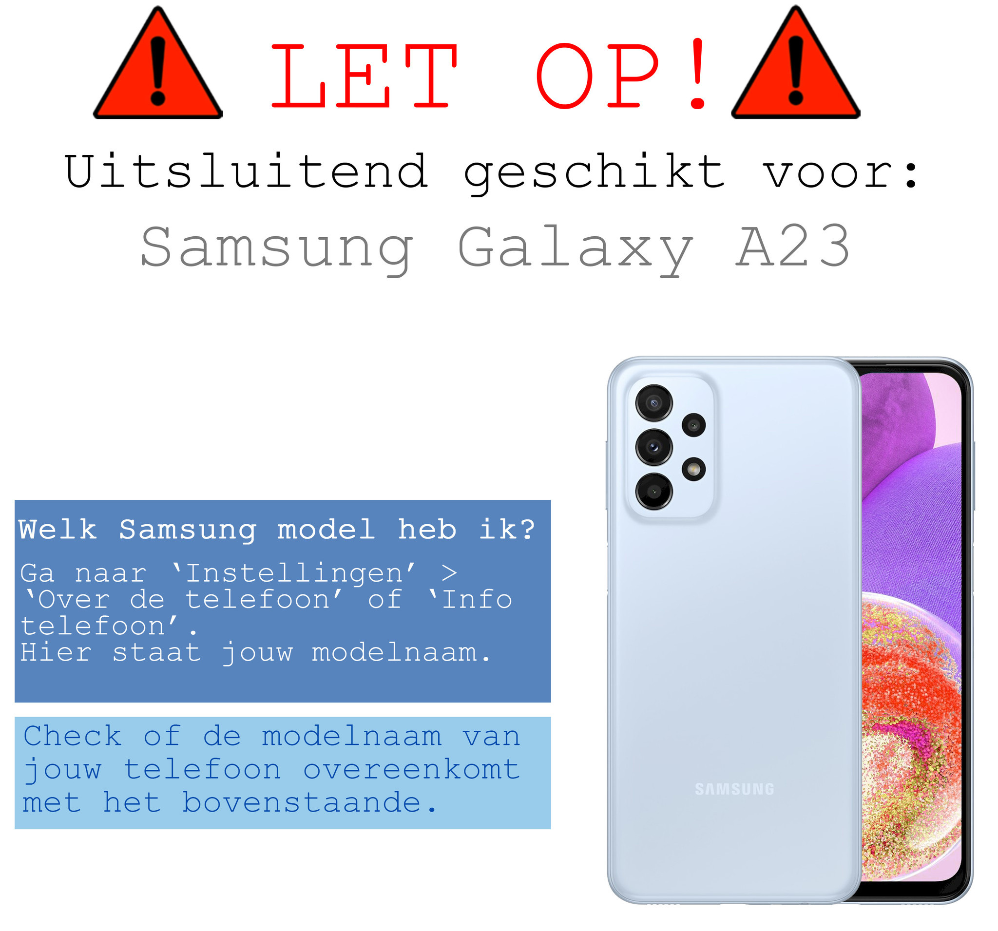 BASEY. Hoes Geschikt voor Samsung A23 Hoesje Bookcase Hoes Flip Case Book Cover Met Screenprotector - Hoesje Geschikt voor Samsung Galaxy A23 Hoes Book Case Hoesje - Bruin