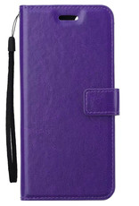 Samsung A23 Hoes Bookcase Flipcase Book Cover Met Screenprotector - Samsung Galaxy A23 Hoesje Book Case - Paars