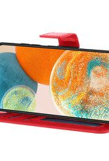 Nomfy Hoesje Geschikt voor Samsung A23 Hoes Bookcase Flipcase Book Cover Met 2x Screenprotector - Hoes Geschikt voor Samsung Galaxy A23 Hoesje Book Case - Rood