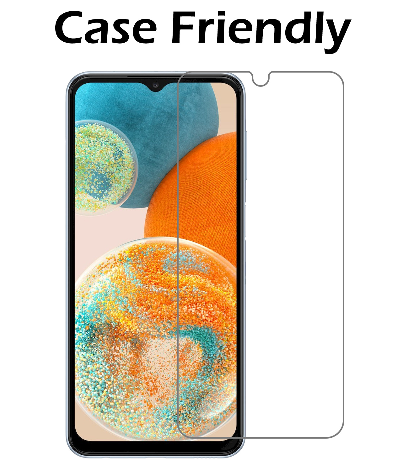 Nomfy Samsung A23 Hoes Bookcase Flipcase Book Cover Met Screenprotector - Samsung Galaxy A23 Hoesje Book Case - Zwart