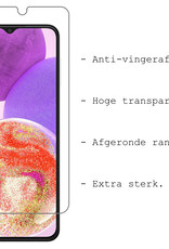 BASEY. Hoes Geschikt voor Samsung A23 Hoesje Bookcase Hoes Flip Case Book Cover Met Screenprotector - Hoesje Geschikt voor Samsung Galaxy A23 Hoes Book Case Hoesje - Turquoise