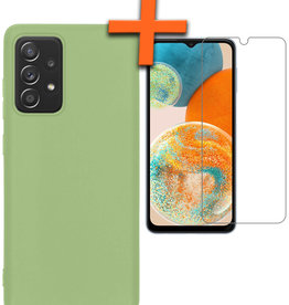 Nomfy Nomfy Samsung Galaxy A23 Hoesje Siliconen Met Screenprotector - Groen