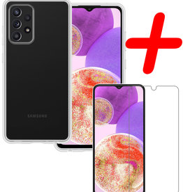 BASEY. BASEY. Samsung Galaxy A23 Hoesje Siliconen Met Screenprotector - Transparant