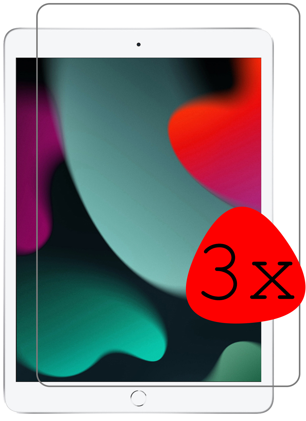 BASEY. Screenprotector Geschikt voor iPad 10.2 2020 Screenprotector Tempered Glass - Screenprotector Geschikt voor iPad 8 Screen Protector Beschermglas - 3 Stuks