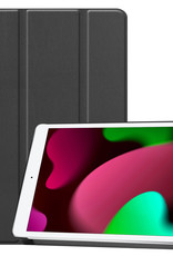 Nomfy Hoes Geschikt voor iPad 10.2 2020 Hoes Tri-fold Tablet Hoesje Case - Hoesje Geschikt voor iPad 8 Hoesje Hardcover Bookcase - Zwart