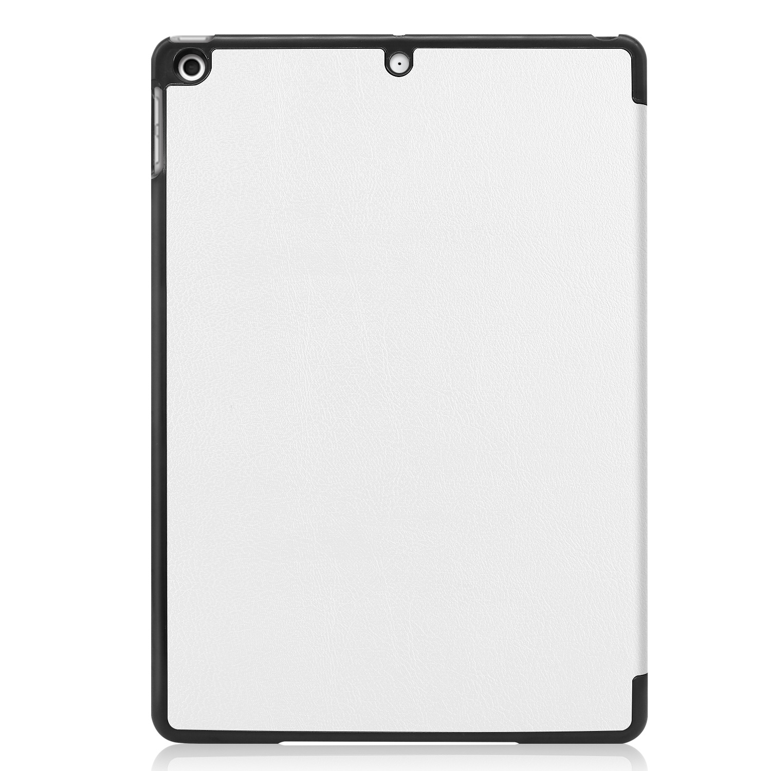 Nomfy Hoes Geschikt voor iPad 10.2 2020 Hoes Tri-fold Tablet Hoesje Case - Hoesje Geschikt voor iPad 8 Hoesje Hardcover Bookcase - Wit