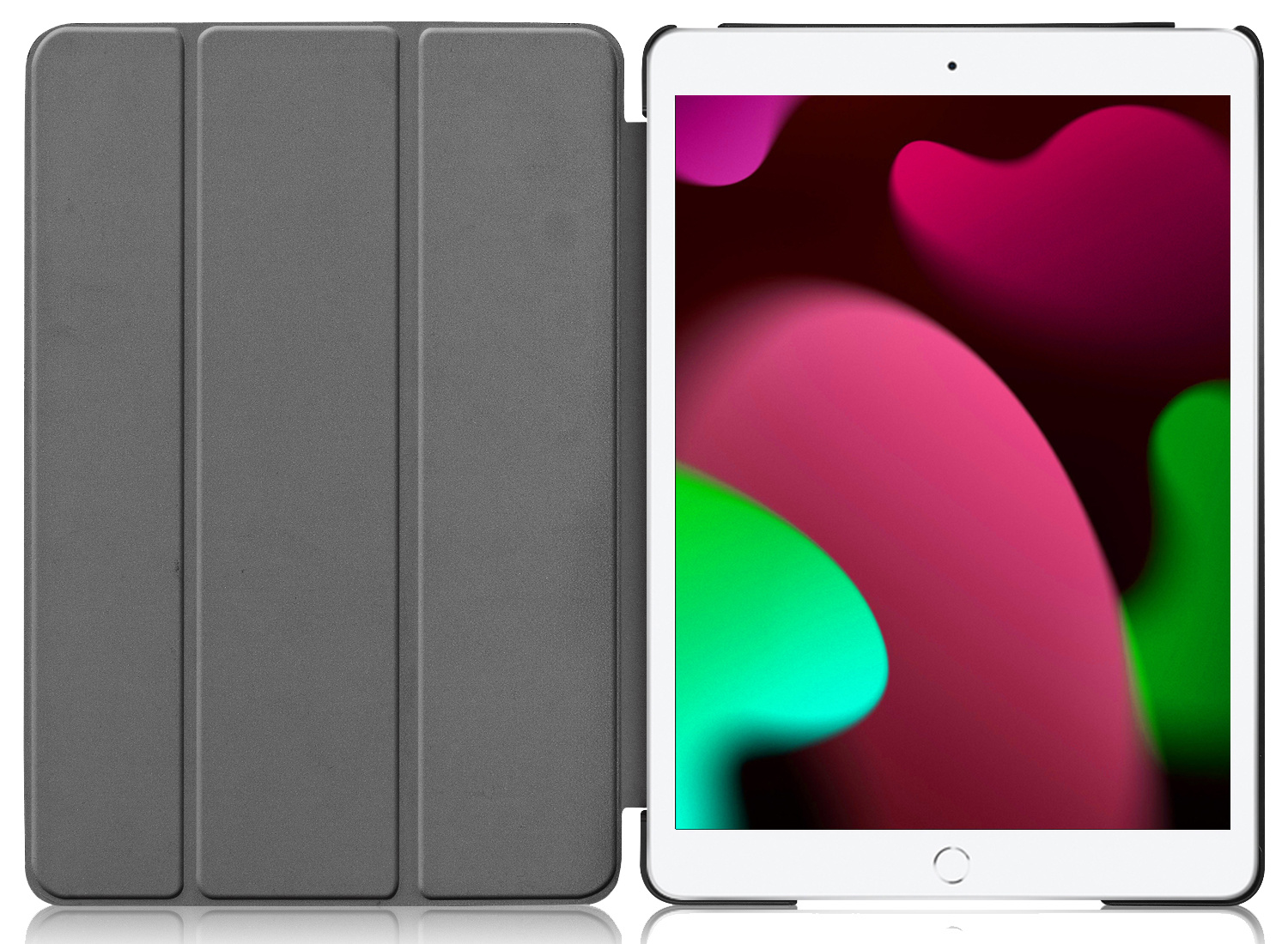 Nomfy Hoes Geschikt voor iPad 10.2 2020 Hoes Tri-fold Tablet Hoesje Case - Hoesje Geschikt voor iPad 8 Hoesje Hardcover Bookcase - Don't Touch Me
