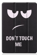 Nomfy Hoes Geschikt voor iPad 10.2 2020 Hoes Tri-fold Tablet Hoesje Case - Hoesje Geschikt voor iPad 8 Hoesje Hardcover Bookcase - Don't Touch Me