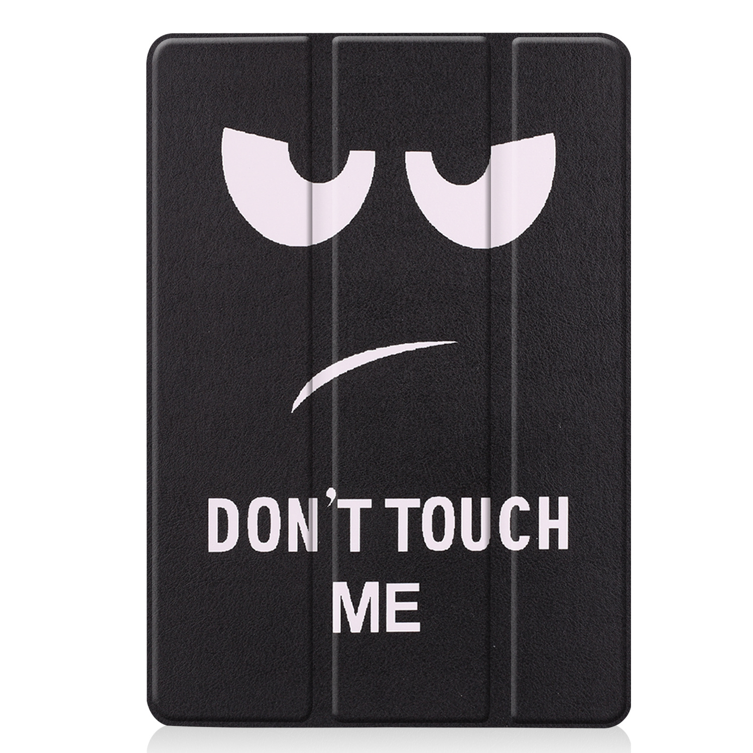 Nomfy Hoes Geschikt voor iPad 10.2 2020 Hoes Tri-fold Tablet Hoesje Case - Hoesje Geschikt voor iPad 8 Hoesje Hardcover Bookcase - Don't Touch Me
