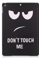 Nomfy Hoes Geschikt voor iPad 10.2 2020 Hoes Tri-fold Tablet Hoesje Case - Hoesje Geschikt voor iPad 8 Hoesje Hardcover Bookcase - Don't Touch Me