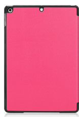 Nomfy Hoes Geschikt voor iPad 10.2 2020 Hoes Tri-fold Tablet Hoesje Case - Hoesje Geschikt voor iPad 8 Hoesje Hardcover Bookcase - Roze