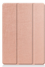 Nomfy Hoes Geschikt voor iPad 10.2 2020 Hoes Tri-fold Tablet Hoesje Case - Hoesje Geschikt voor iPad 8 Hoesje Hardcover Bookcase - Rosé goud