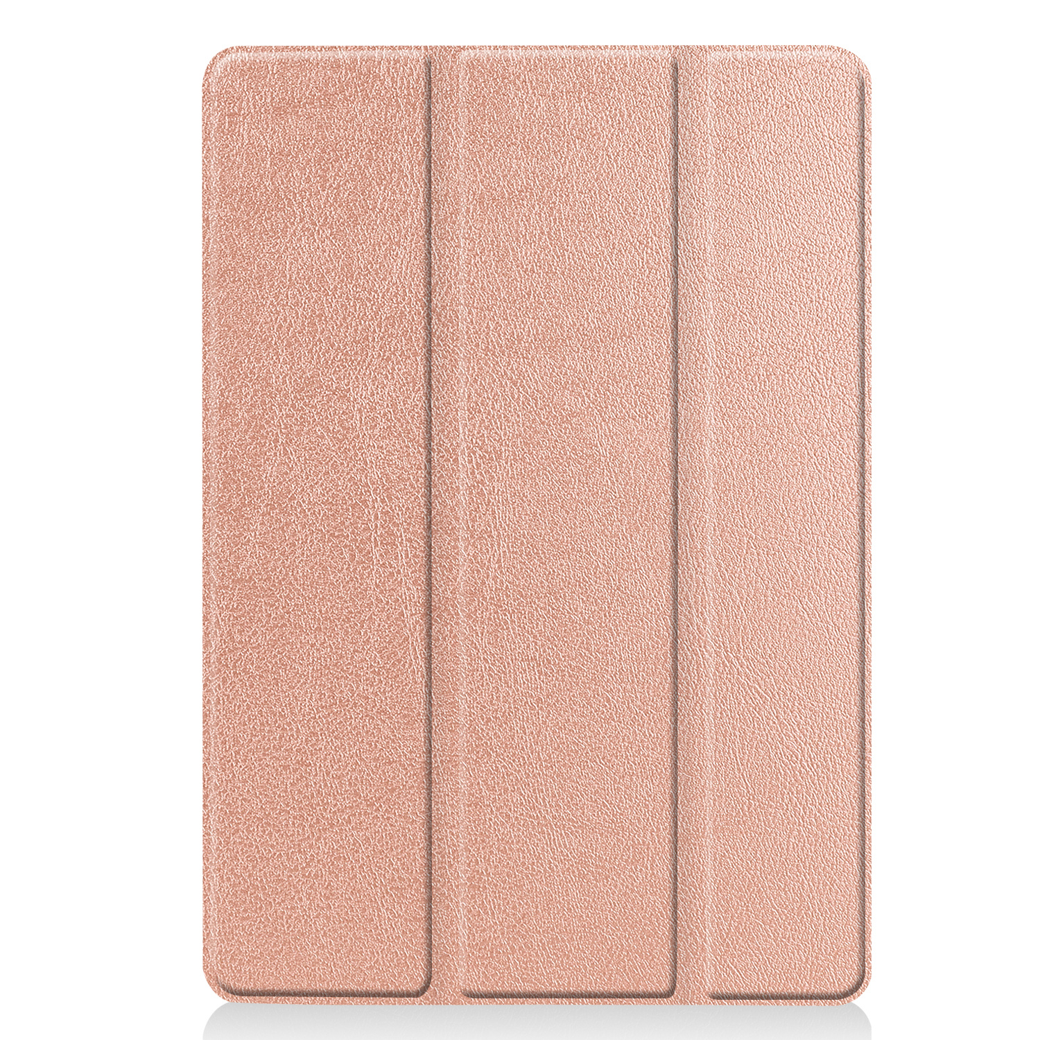 Nomfy Hoes Geschikt voor iPad 10.2 2020 Hoes Tri-fold Tablet Hoesje Case - Hoesje Geschikt voor iPad 8 Hoesje Hardcover Bookcase - Rosé goud