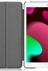 Nomfy Hoes Geschikt voor iPad 10.2 2020 Hoes Tri-fold Tablet Hoesje Case - Hoesje Geschikt voor iPad 8 Hoesje Hardcover Bookcase - Lichtblauw