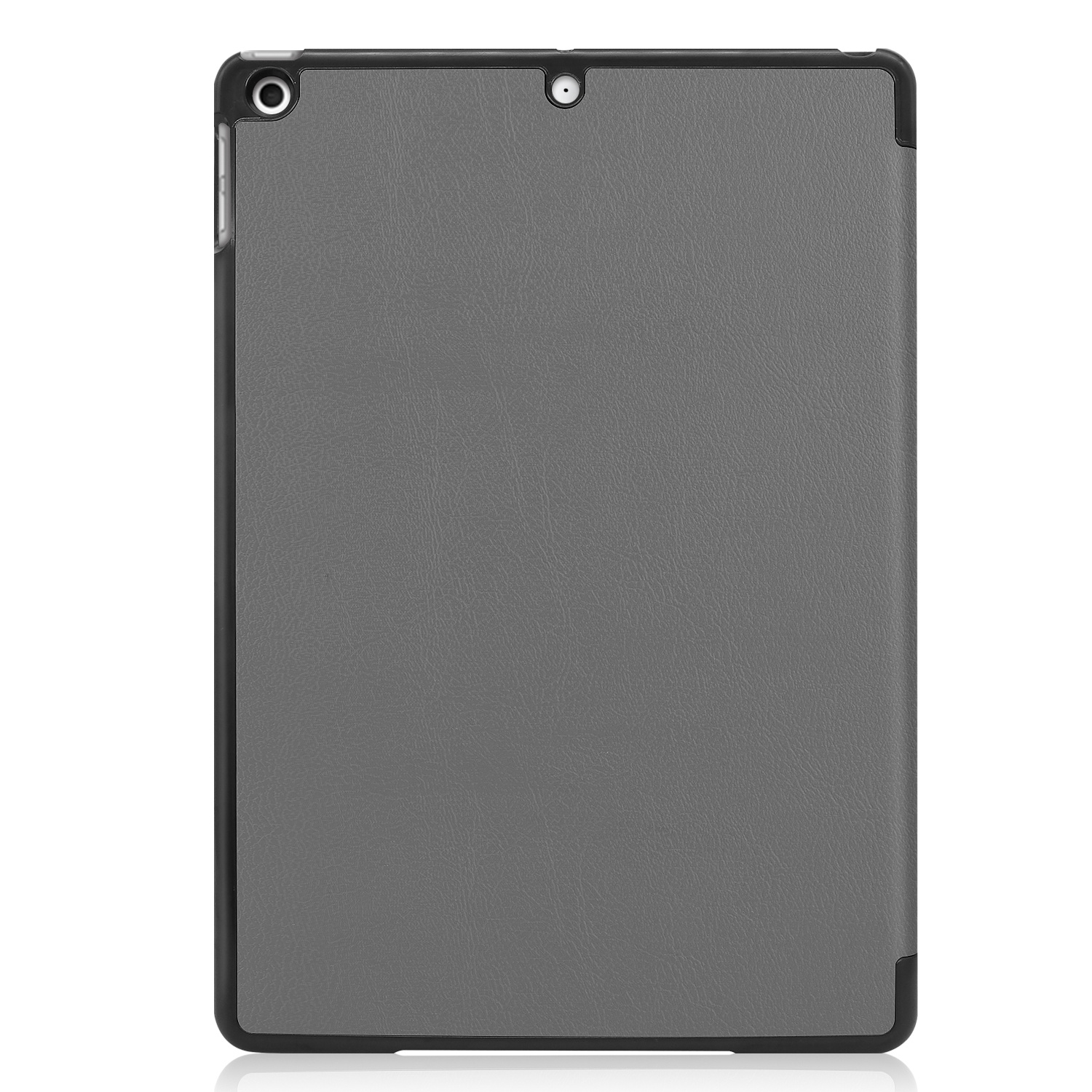 Nomfy Hoes Geschikt voor iPad 10.2 2020 Hoes Tri-fold Tablet Hoesje Case - Hoesje Geschikt voor iPad 8 Hoesje Hardcover Bookcase - Grijs