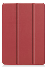 Nomfy Hoes Geschikt voor iPad 10.2 2020 Hoes Tri-fold Tablet Hoesje Case - Hoesje Geschikt voor iPad 8 Hoesje Hardcover Bookcase - Donkerrood