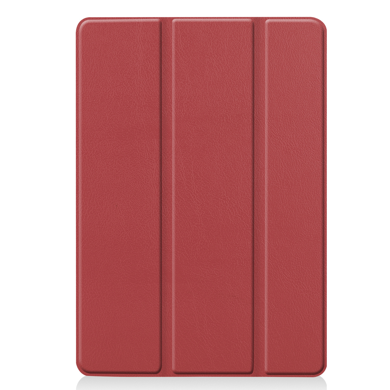 Nomfy Hoes Geschikt voor iPad 10.2 2020 Hoes Tri-fold Tablet Hoesje Case - Hoesje Geschikt voor iPad 8 Hoesje Hardcover Bookcase - Donkerrood