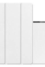 NoXx Hoesje Geschikt voor iPad 10.2 2020 Hoesje Case Hard Cover Hoes Book Case - Wit