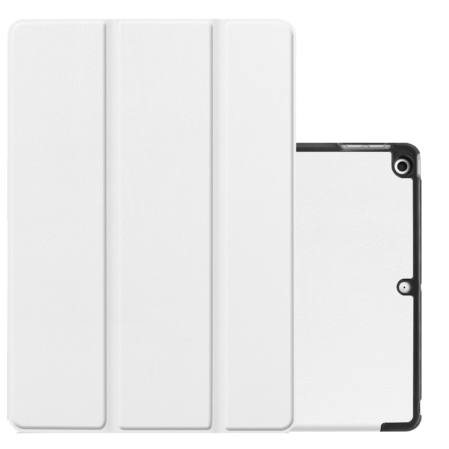 NoXx Hoesje Geschikt voor iPad 10.2 2020 Hoesje Case Hard Cover Hoes Book Case - Wit