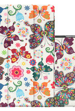 NoXx Hoesje Geschikt voor iPad 10.2 2020 Hoesje Case Hard Cover Hoes Book Case - Vlinders