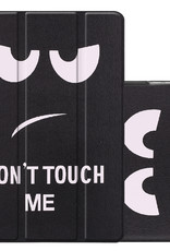 NoXx Hoesje Geschikt voor iPad 10.2 2020 Hoesje Case Hard Cover Hoes Book Case - Don't Touch Me