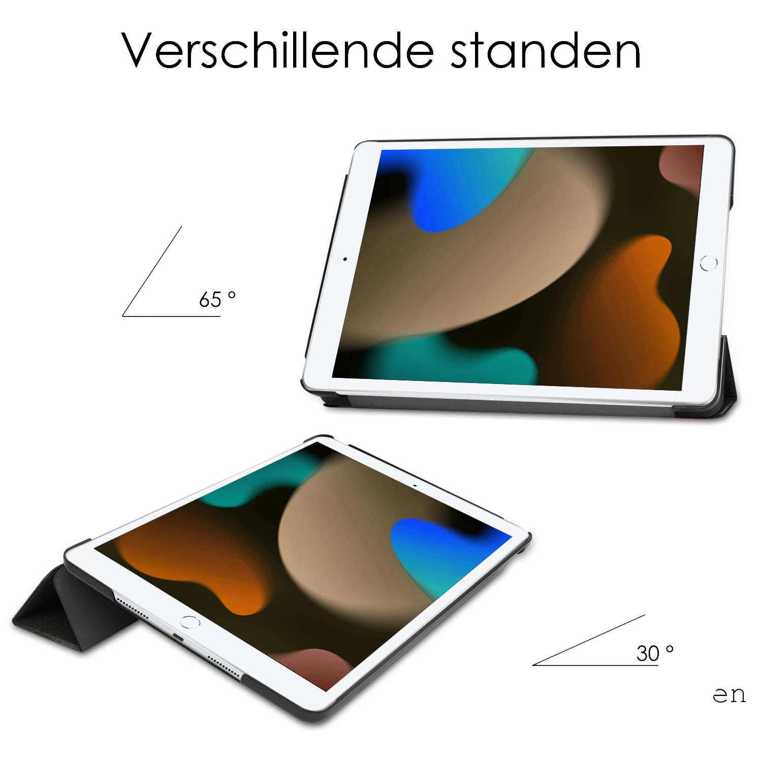 NoXx Hoesje Geschikt voor iPad 10.2 2020 Hoesje Case Hard Cover Hoes Book Case - Don't Touch Me