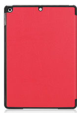 NoXx Hoesje Geschikt voor iPad 10.2 2020 Hoesje Case Hard Cover Hoes Book Case - Rood