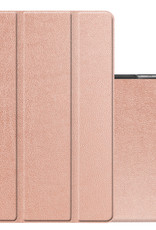 NoXx Hoesje Geschikt voor iPad 10.2 2020 Hoesje Case Hard Cover Hoes Book Case - Rosé goud