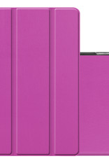 NoXx Hoesje Geschikt voor iPad 10.2 2020 Hoesje Case Hard Cover Hoes Book Case - Paars