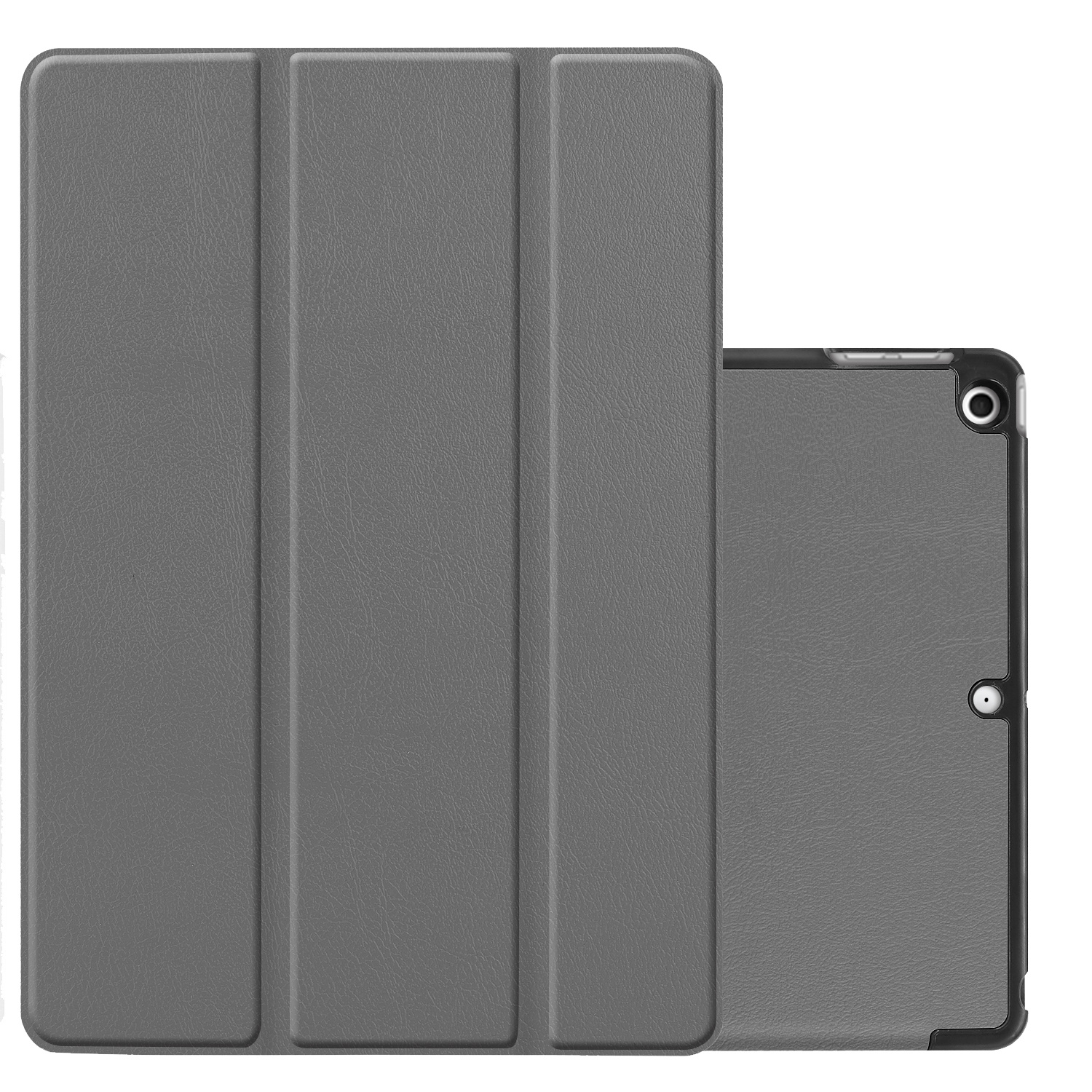 NoXx Hoesje Geschikt voor iPad 10.2 2020 Hoesje Case Hard Cover Hoes Book Case - Grijs