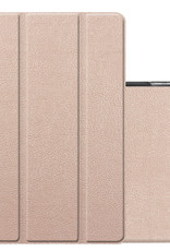 NoXx Hoesje Geschikt voor iPad 10.2 2020 Hoesje Case Hard Cover Hoes Book Case - Goud