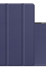 NoXx Hoesje Geschikt voor iPad 10.2 2020 Hoesje Case Hard Cover Hoes Book Case - Donkerblauw