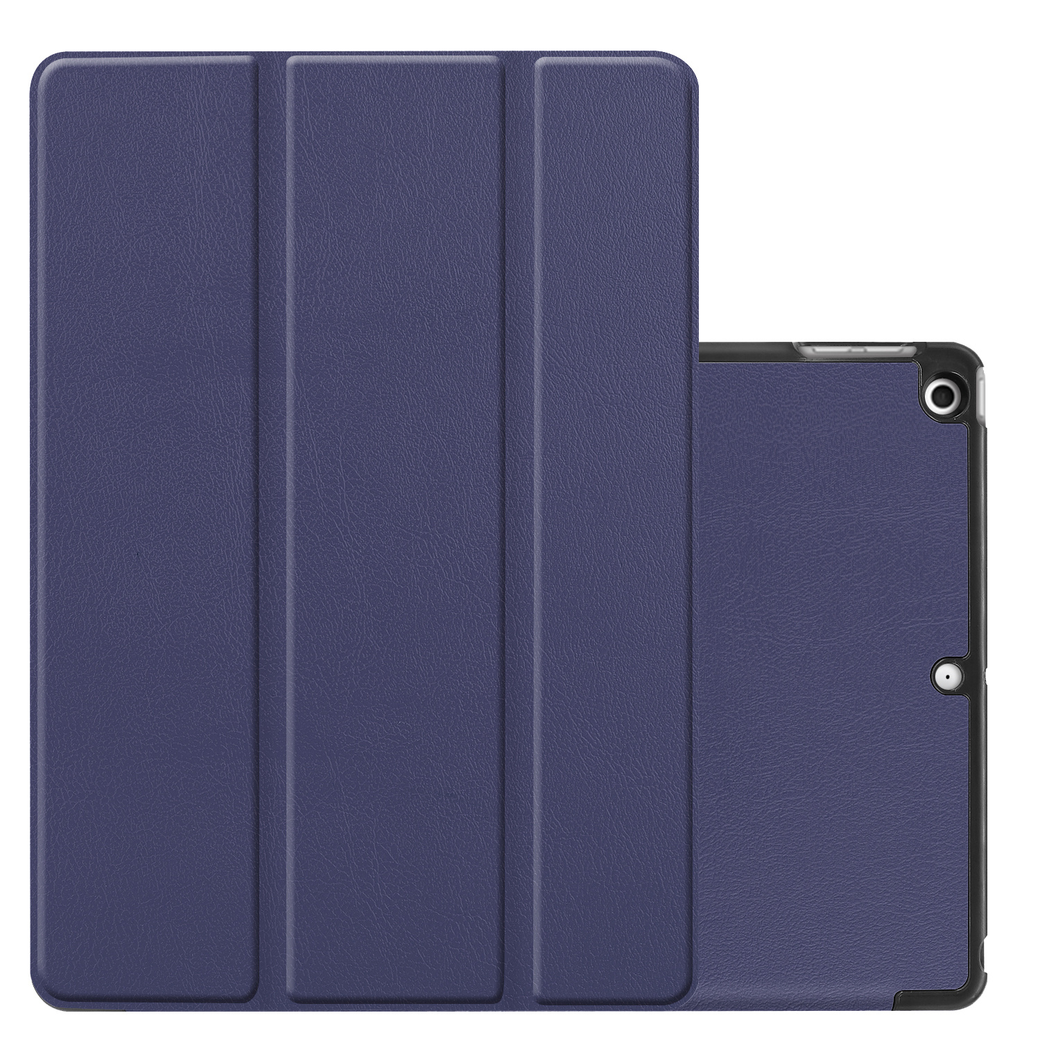 NoXx Hoesje Geschikt voor iPad 10.2 2020 Hoesje Case Hard Cover Hoes Book Case - Donkerblauw