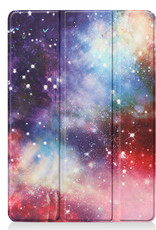 BASEY. Hoesje Geschikt voor iPad 10.2 2020 Hoes Case Tablet Hoesje Tri-fold - Hoes Geschikt voor iPad 8 Hoesje Hard Cover Bookcase Hoes - Galaxy