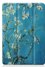 BASEY. Hoesje Geschikt voor iPad 10.2 2021 Hoes Case Tablet Hoesje Tri-fold - Hoes Geschikt voor iPad 9 Hoesje Hard Cover Bookcase Hoes - Bloesem