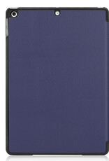 BASEY. Hoesje Geschikt voor iPad 10.2 2021 Hoes Case Tablet Hoesje Tri-fold - Hoes Geschikt voor iPad 9 Hoesje Hard Cover Bookcase Hoes - Donkerblauw