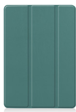 BASEY. Hoesje Geschikt voor iPad 10.2 2021 Hoes Case Tablet Hoesje Tri-fold - Hoes Geschikt voor iPad 9 Hoesje Hard Cover Bookcase Hoes - Donkergroen