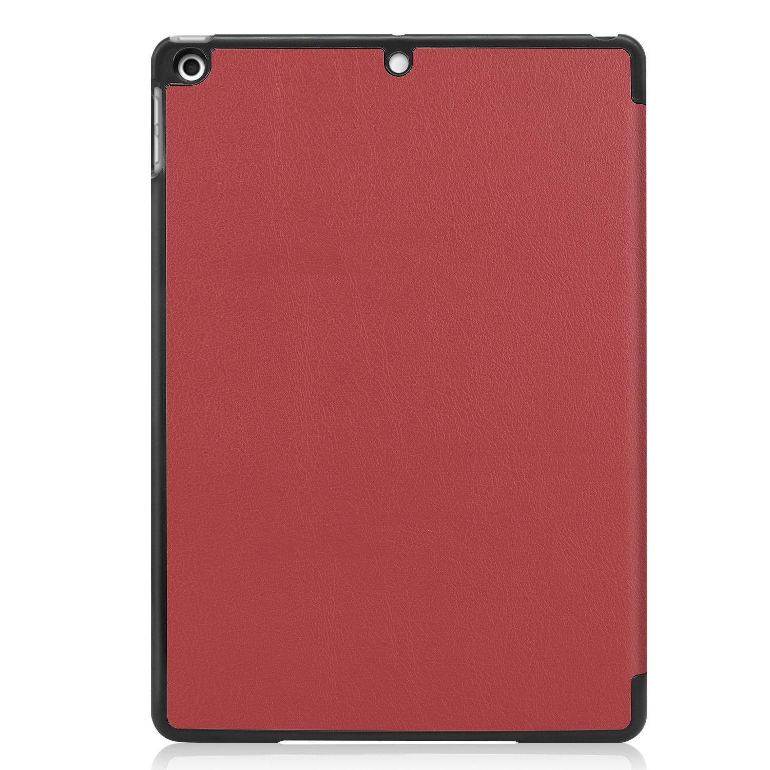 BASEY. Hoesje Geschikt voor iPad 10.2 2021 Hoes Case Tablet Hoesje Tri-fold - Hoes Geschikt voor iPad 9 Hoesje Hard Cover Bookcase Hoes - Donkerrood