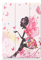 BASEY. Hoesje Geschikt voor iPad 10.2 2021 Hoes Case Tablet Hoesje Tri-fold - Hoes Geschikt voor iPad 9 Hoesje Hard Cover Bookcase Hoes - Elfje