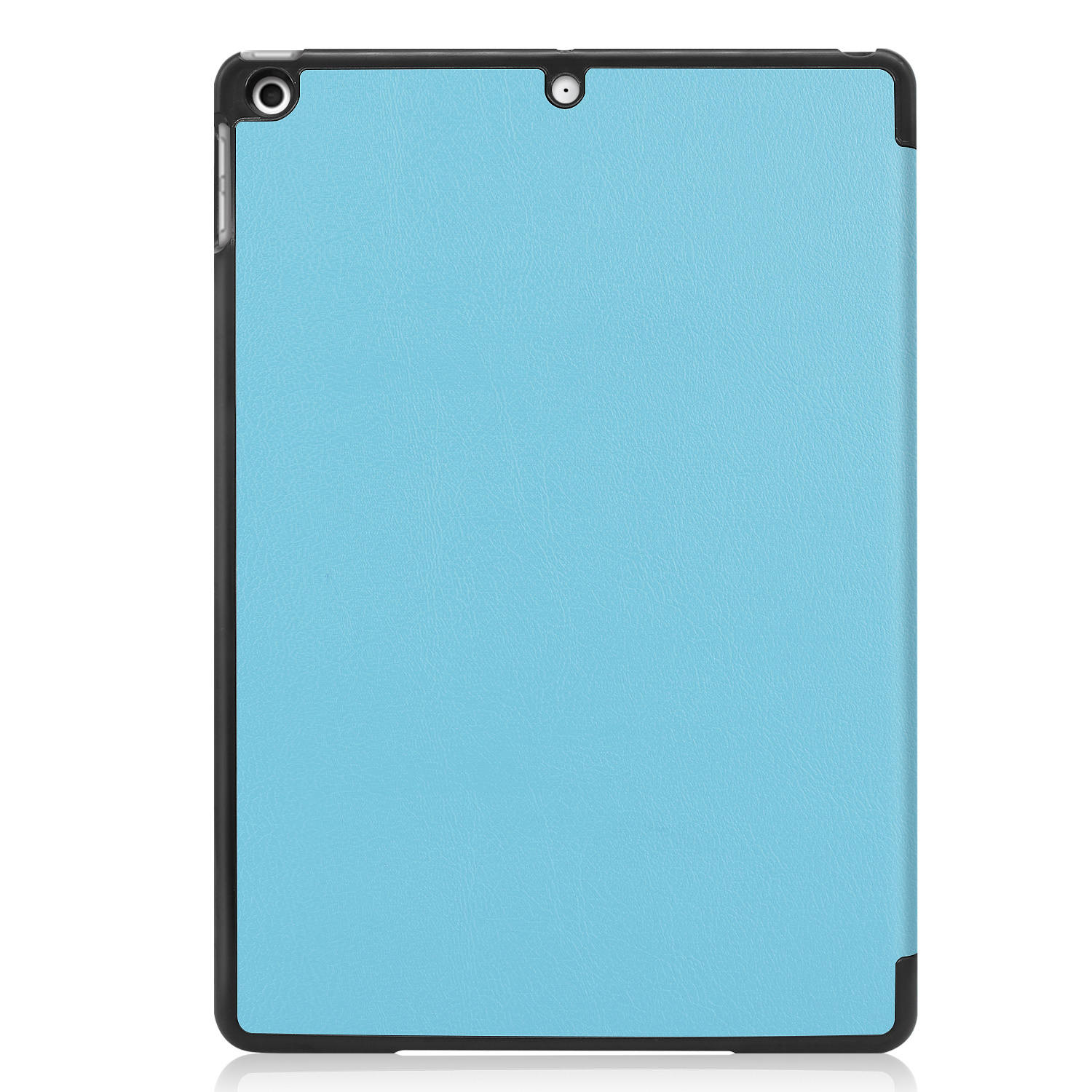 BASEY. Hoesje Geschikt voor iPad 10.2 2021 Hoes Case Tablet Hoesje Tri-fold - Hoes Geschikt voor iPad 9 Hoesje Hard Cover Bookcase Hoes - Lichtblauw