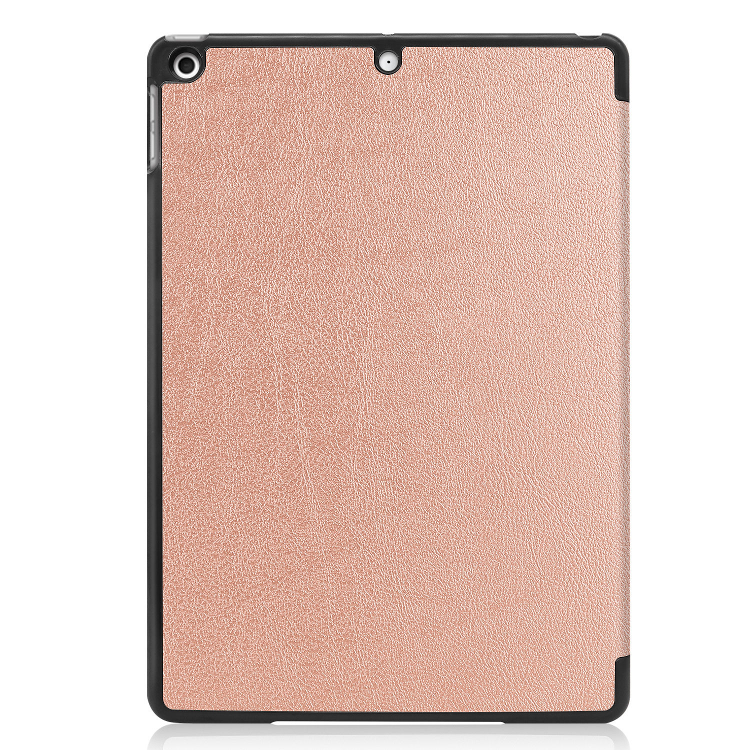 BASEY. Hoesje Geschikt voor iPad 10.2 2021 Hoes Case Tablet Hoesje Tri-fold - Hoes Geschikt voor iPad 9 Hoesje Hard Cover Bookcase Hoes - Rosé goud