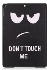 BASEY. Hoesje Geschikt voor iPad 10.2 2021 Hoes Case Tablet Hoesje Tri-fold - Hoes Geschikt voor iPad 9 Hoesje Hard Cover Bookcase Hoes - Don't Touch Me