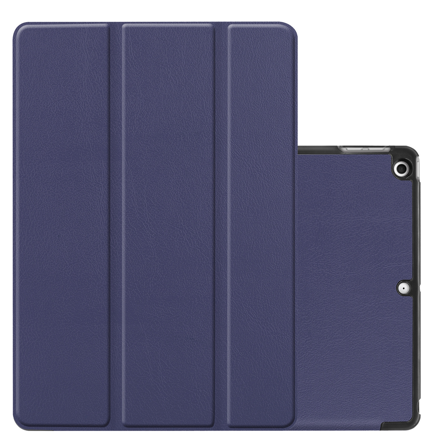 NoXx Hoesje Geschikt voor iPad 10.2 2021 Hoesje Case Hard Cover Hoes Book Case - Donkerblauw
