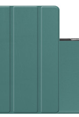 NoXx Hoesje Geschikt voor iPad 10.2 2021 Hoesje Case Hard Cover Hoes Book Case - Donkergroen