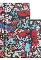 NoXx Hoesje Geschikt voor iPad 10.2 2021 Hoesje Case Hard Cover Hoes Book Case - Graffity